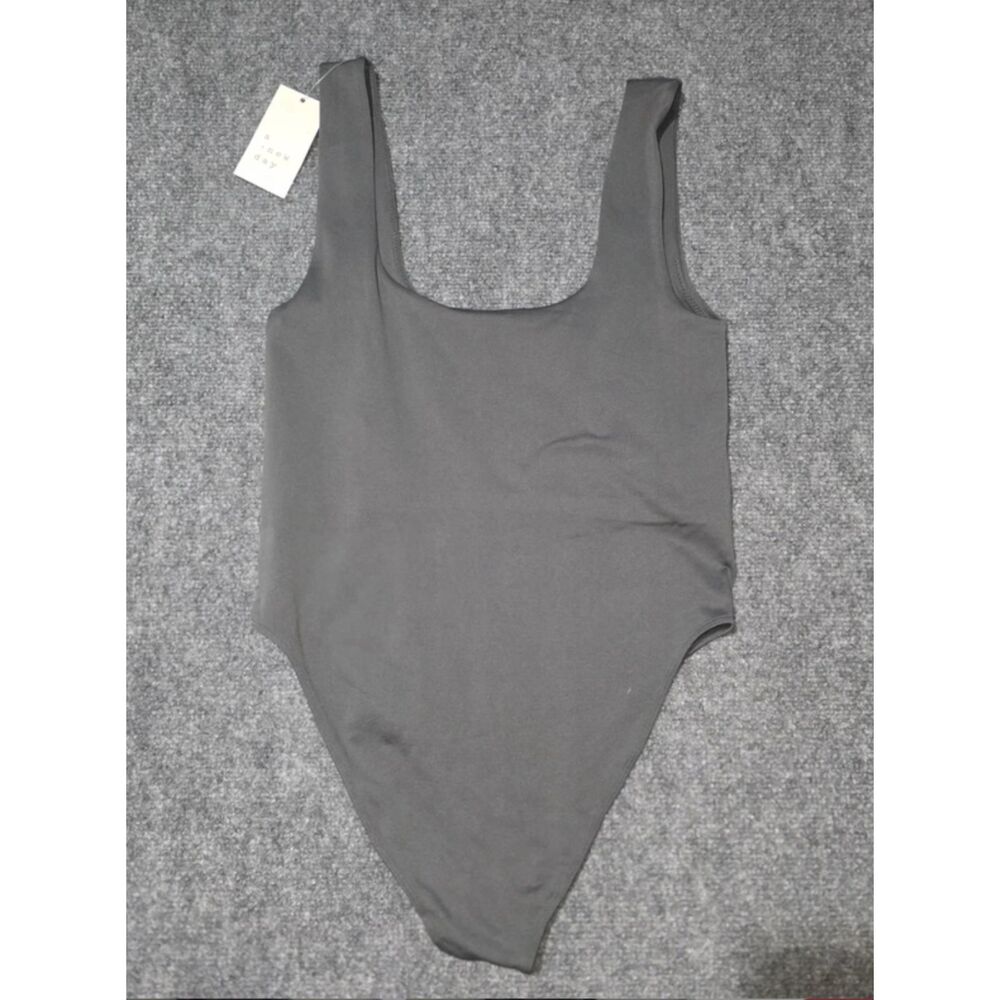 A New Day Women’s Square Neck Bodysuit Black Size Medium